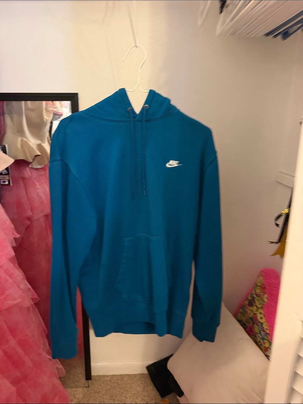 Nike Teal Pullover Hoodie with White Swoosh